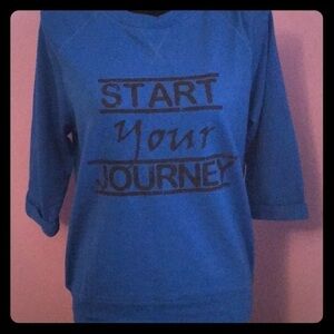 🎉 SALE PINK Lotus blue crew neck sweatshirt